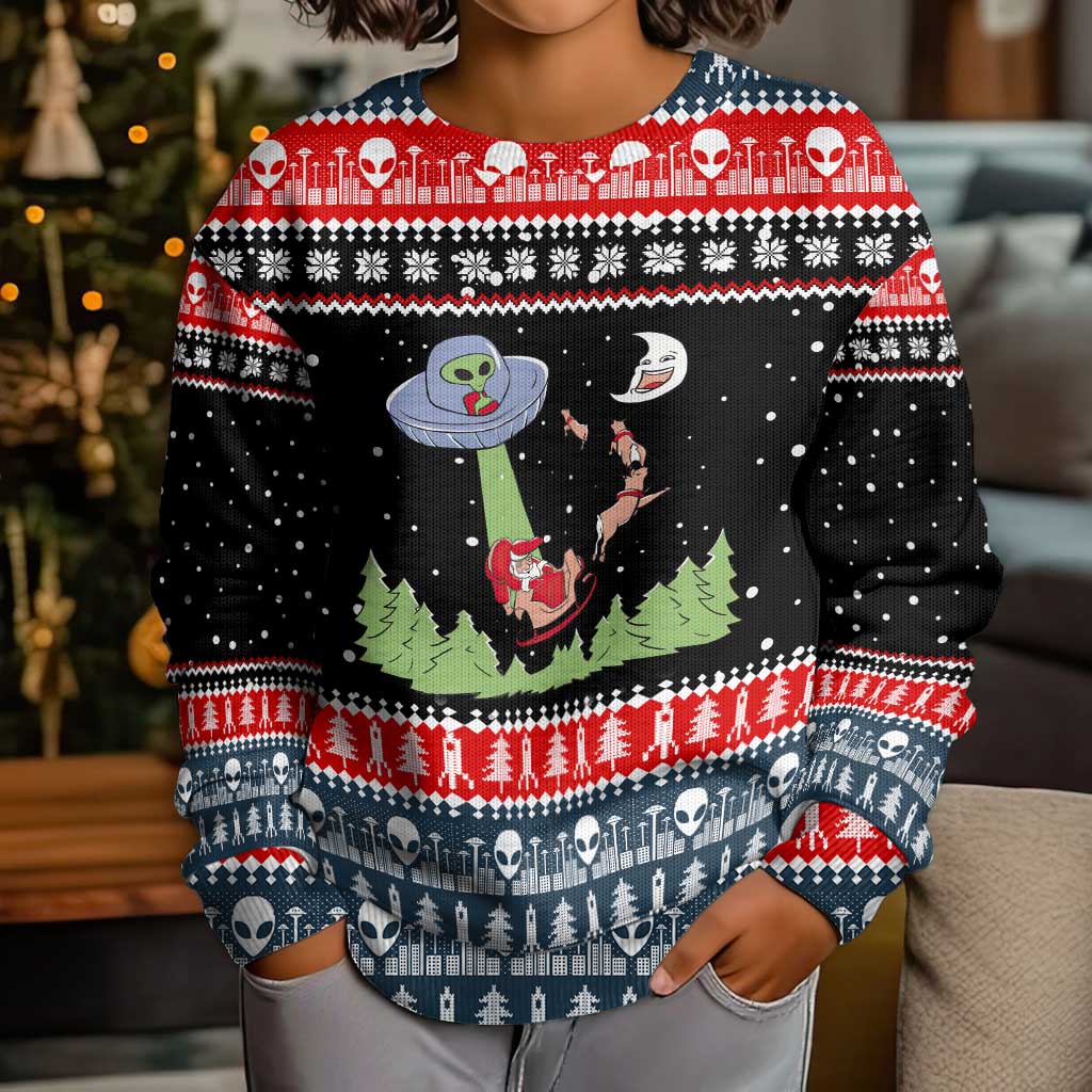 Alien Christmas Kid Ugly Christmas Sweater Xmas Holiday Patterns - Wonder Print Shop