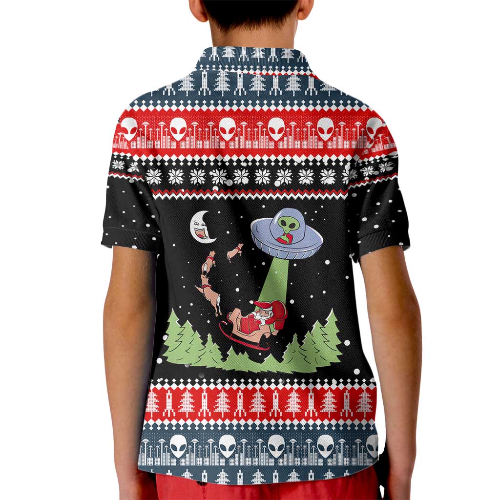 Alien Christmas Kid Polo Shirt Xmas Holiday Patterns - Wonder Print Shop