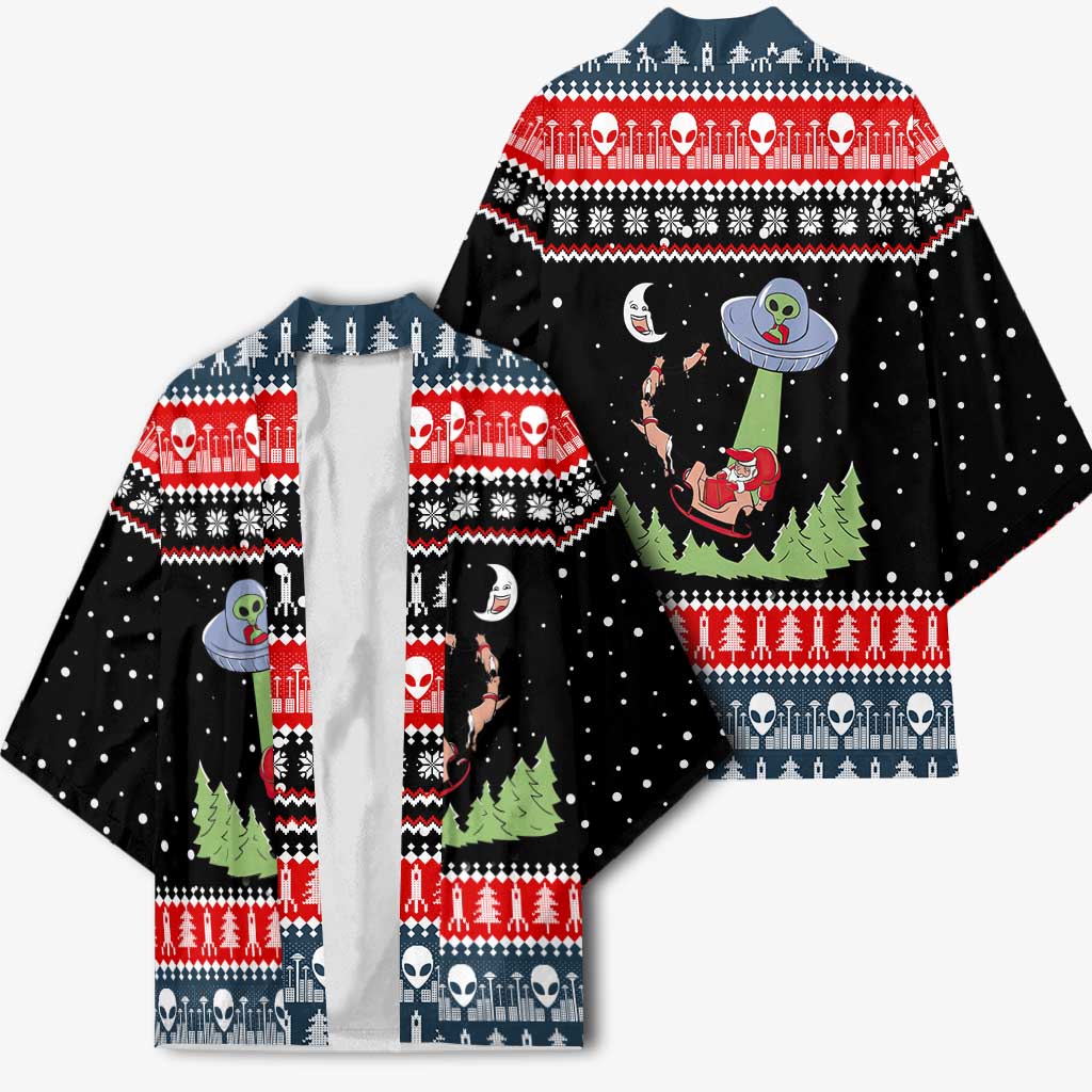 Alien Christmas Kimono Xmas Holiday Patterns - Wonder Print Shop