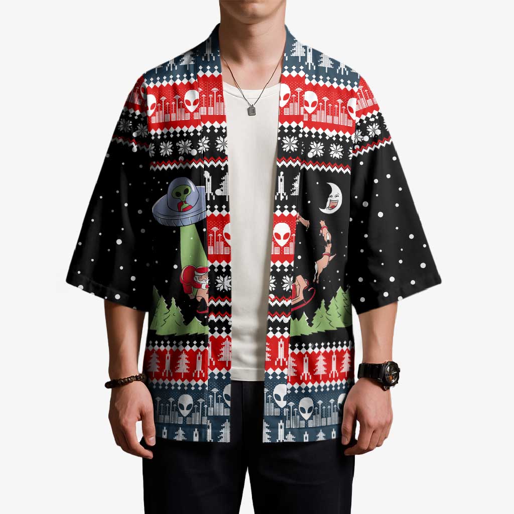 Alien Christmas Kimono Xmas Holiday Patterns - Wonder Print Shop