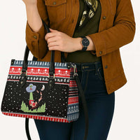 Alien Christmas Leather Bag Xmas Holiday Patterns - Wonder Print Shop