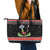 Alien Christmas Leather Tote Bag Xmas Holiday Patterns - Wonder Print Shop