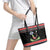 Alien Christmas Leather Tote Bag Xmas Holiday Patterns - Wonder Print Shop