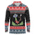 Alien Christmas Long Sleeve Polo Shirt Xmas Holiday Patterns - Wonder Print Shop