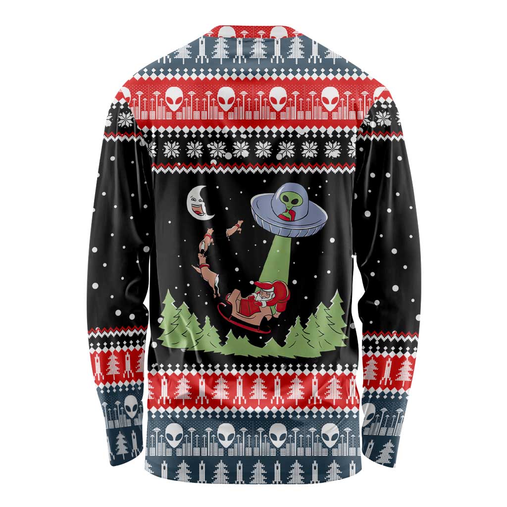 Alien Christmas Long Sleeve Shirt Xmas Holiday Patterns - Wonder Print Shop