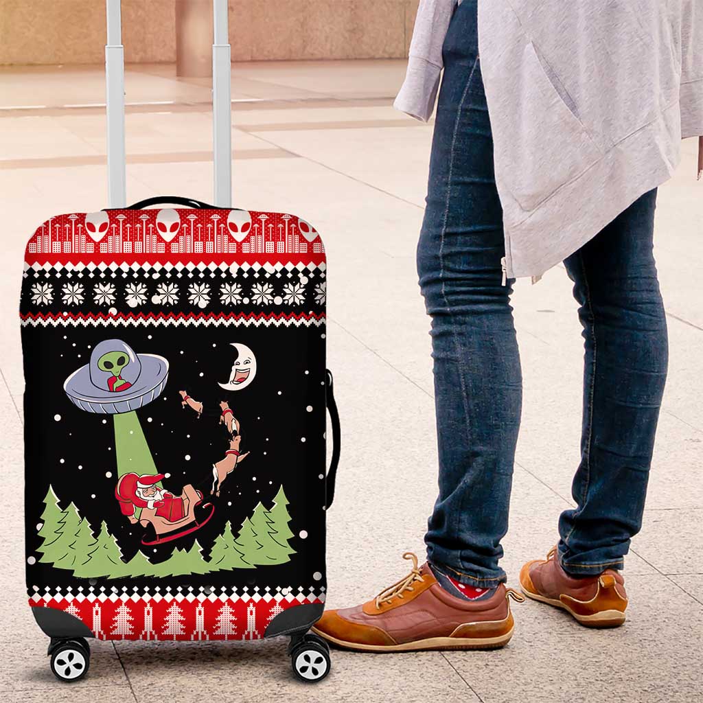 Alien Christmas Luggage Cover Xmas Holiday Patterns - Wonder Print Shop