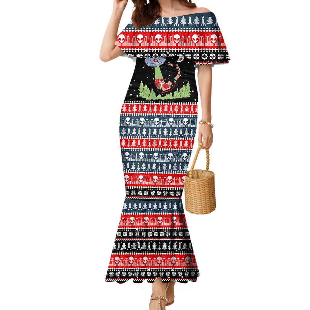 Alien Christmas Mermaid Dress Xmas Holiday Patterns - Wonder Print Shop