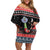 Alien Christmas Off Shoulder Short Dress Xmas Holiday Patterns - Wonder Print Shop