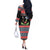Alien Christmas Off The Shoulder Long Sleeve Dress Xmas Holiday Patterns - Wonder Print Shop