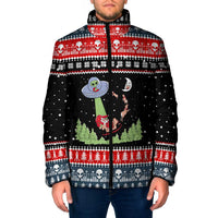 Alien Christmas Padded Jacket Xmas Holiday Patterns - Wonder Print Shop