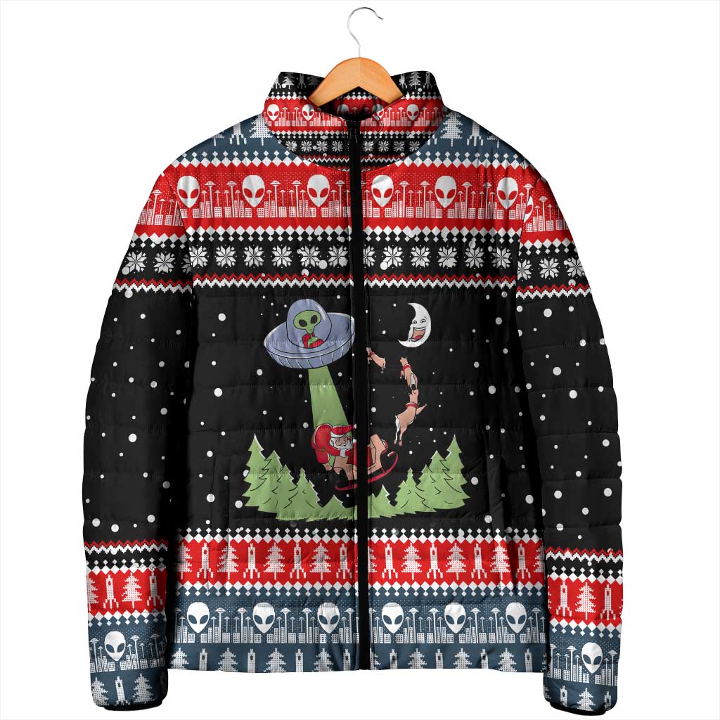 Alien Christmas Padded Jacket Xmas Holiday Patterns - Wonder Print Shop