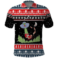 Alien Christmas Polo Shirt Xmas Holiday Patterns - Wonder Print Shop
