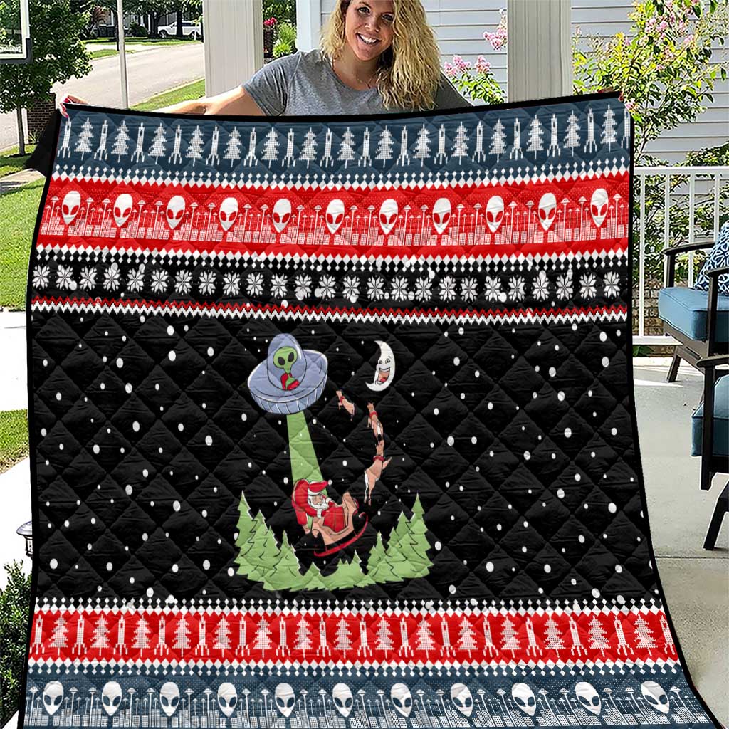 Alien Christmas Quilt Xmas Holiday Patterns - Wonder Print Shop
