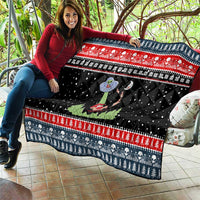 Alien Christmas Quilt Xmas Holiday Patterns - Wonder Print Shop
