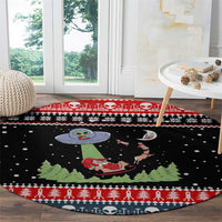 Alien Christmas Round Carpet Xmas Holiday Patterns - Wonder Print Shop