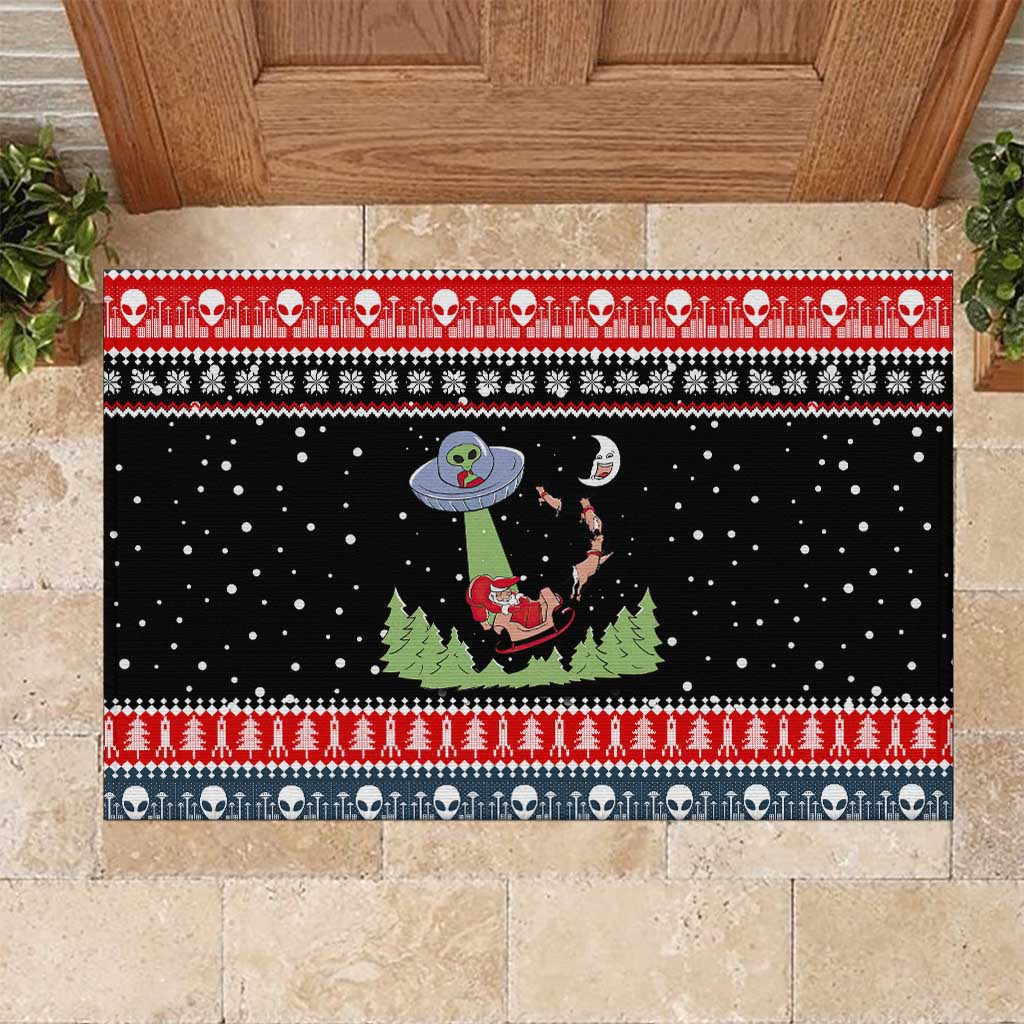 Alien Christmas Rubber Doormat Xmas Holiday Patterns - Wonder Print Shop