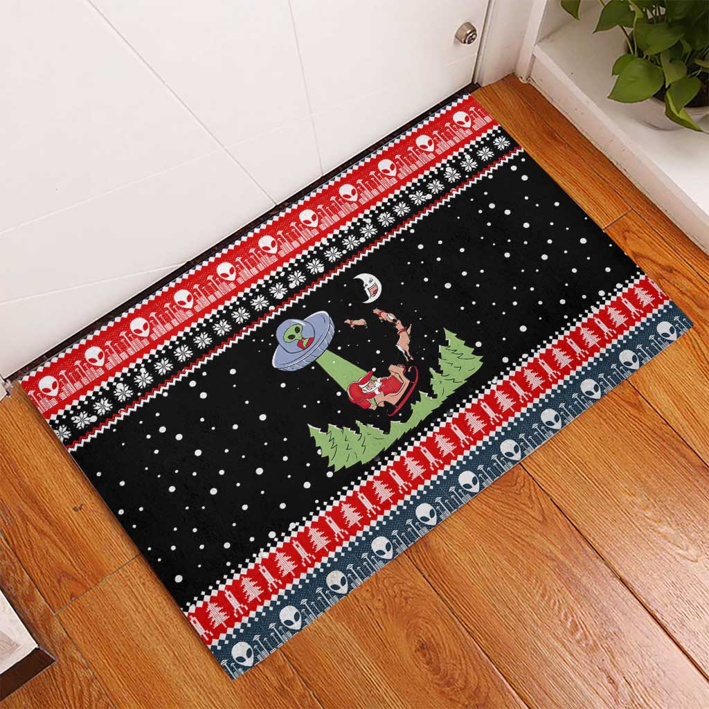Alien Christmas Rubber Doormat Xmas Holiday Patterns - Wonder Print Shop