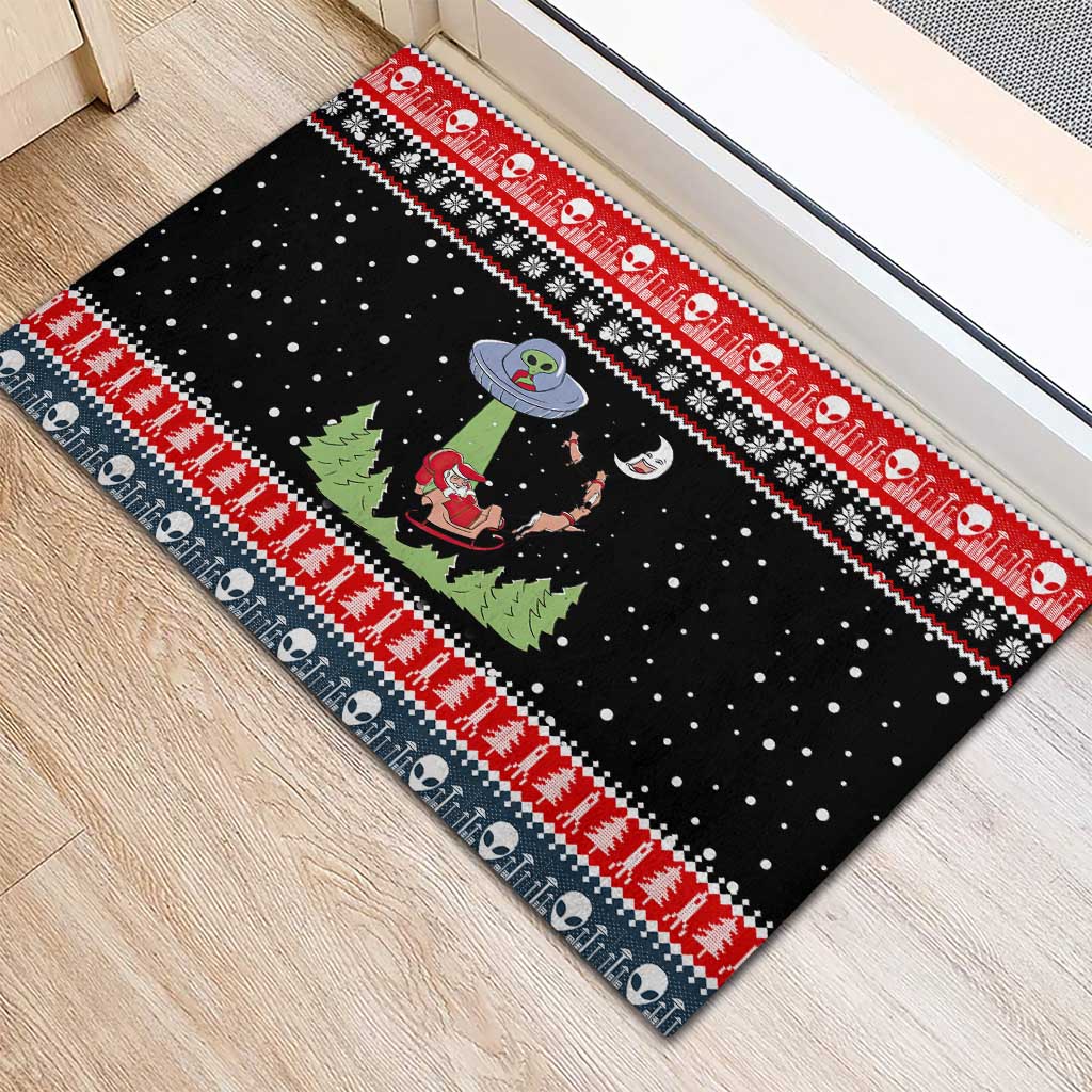 Alien Christmas Rubber Doormat Xmas Holiday Patterns - Wonder Print Shop