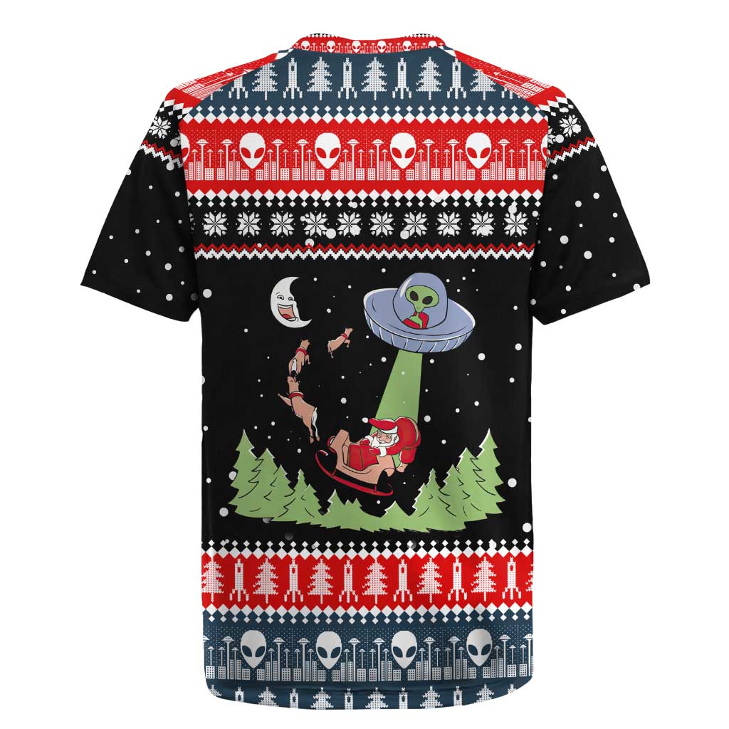Alien Christmas Rugby Jersey Xmas Holiday Patterns - Wonder Print Shop