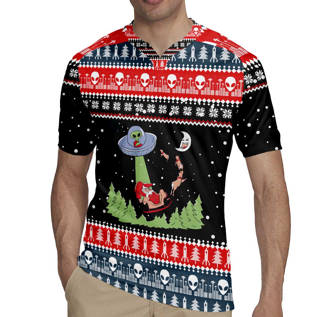 Alien Christmas Rugby Jersey Xmas Holiday Patterns - Wonder Print Shop