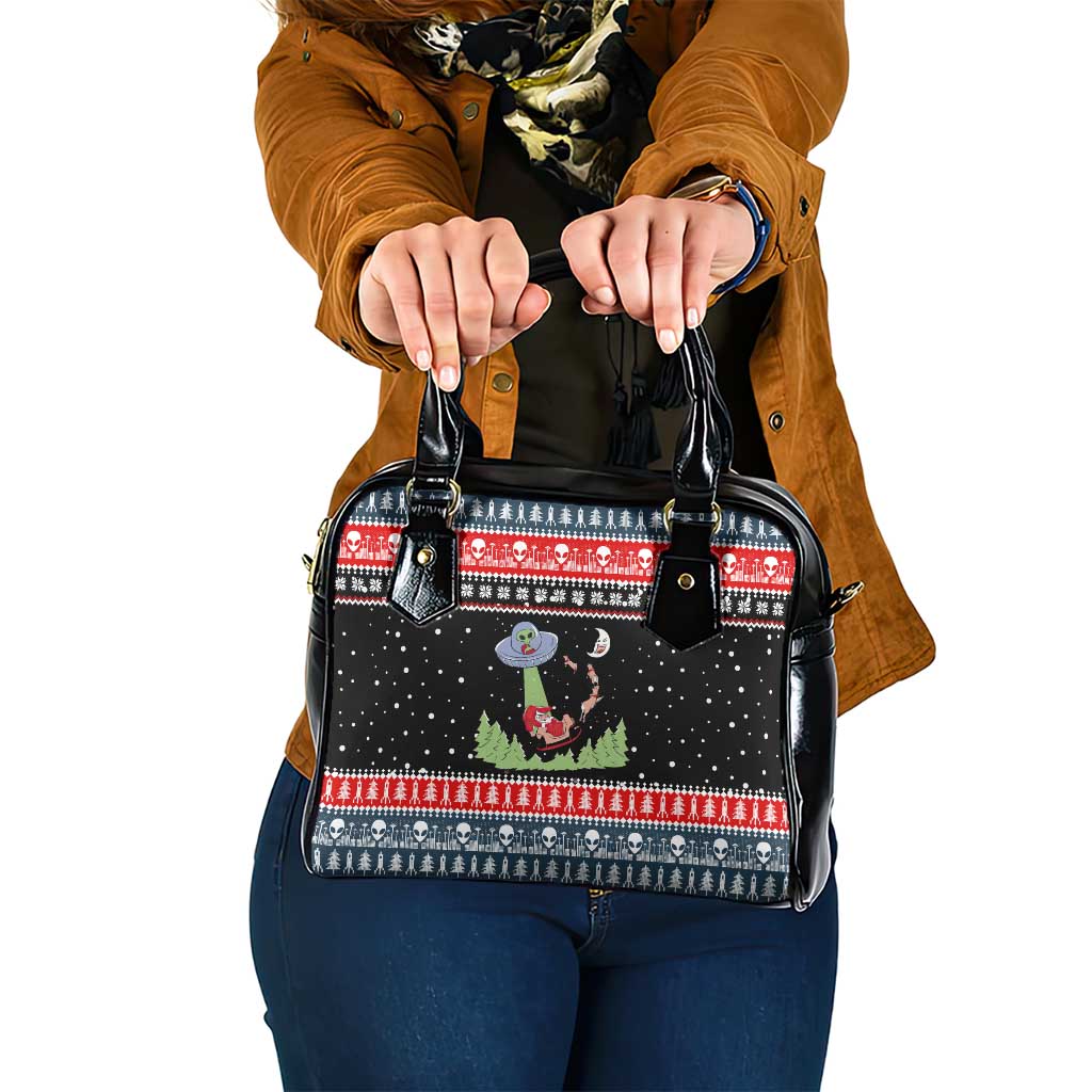 Alien Christmas Shoulder Handbag Xmas Holiday Patterns - Wonder Print Shop