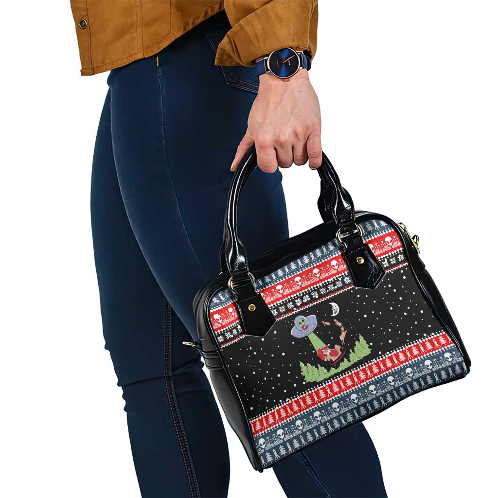 Alien Christmas Shoulder Handbag Xmas Holiday Patterns - Wonder Print Shop