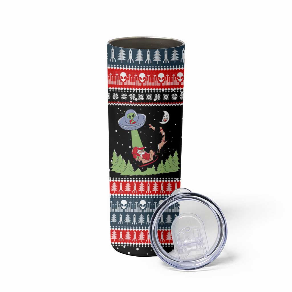 Alien Christmas Skinny Tumbler Xmas Holiday Patterns - Wonder Print Shop