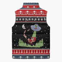 Alien Christmas Sleeveless Puffer Jacket Xmas Holiday Patterns - Wonder Print Shop