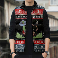 Alien Christmas Sleeveless Puffer Jacket Xmas Holiday Patterns - Wonder Print Shop