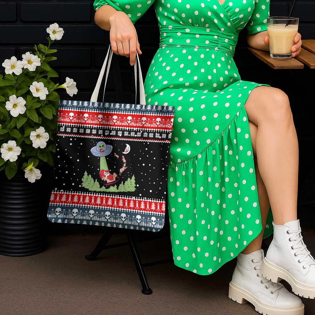 Alien Christmas Tote Bag Xmas Holiday Patterns - Wonder Print Shop