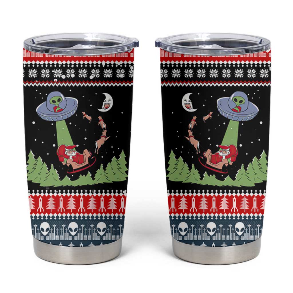 Alien Christmas Tumbler Cup Xmas Holiday Patterns - Wonder Print Shop