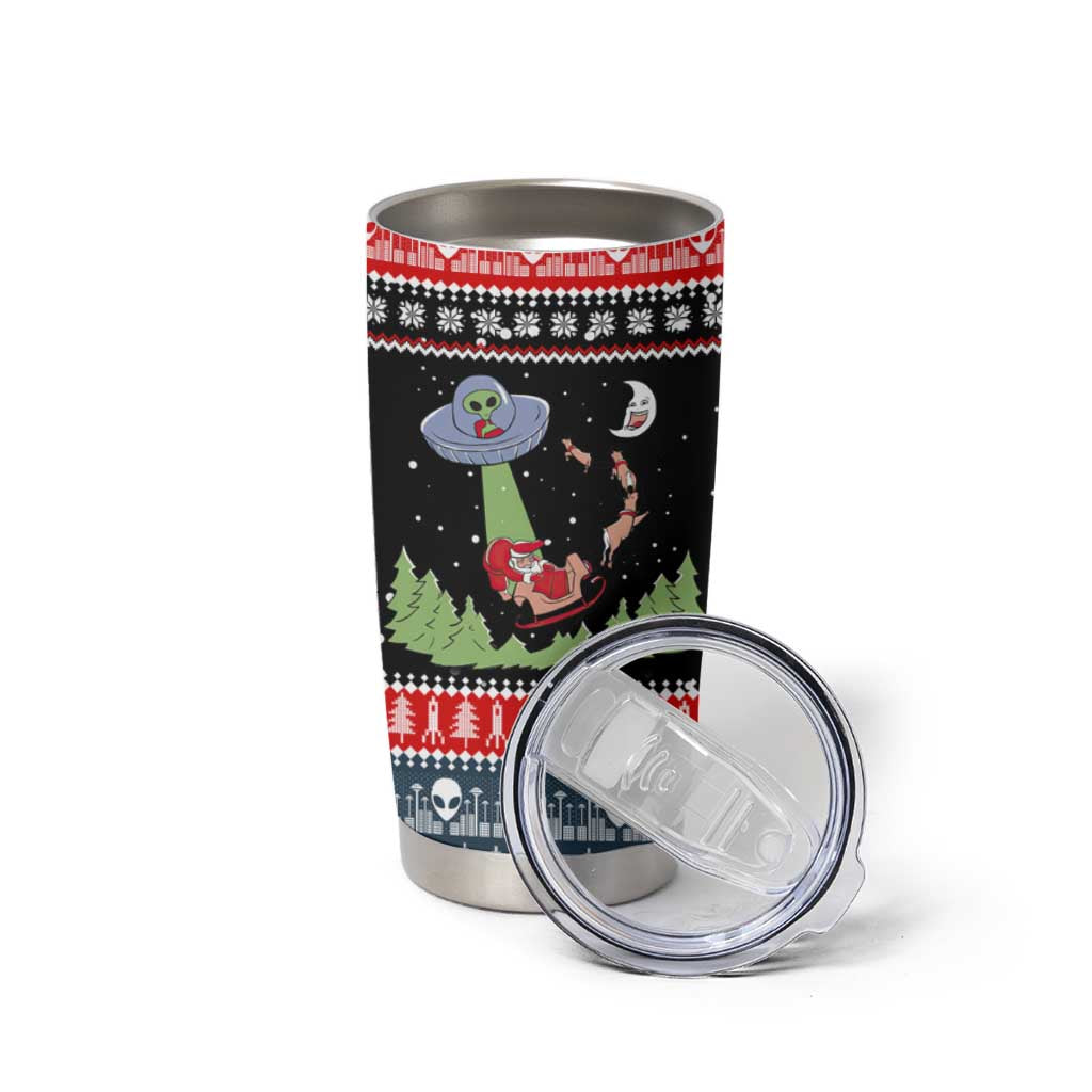 Alien Christmas Tumbler Cup Xmas Holiday Patterns - Wonder Print Shop