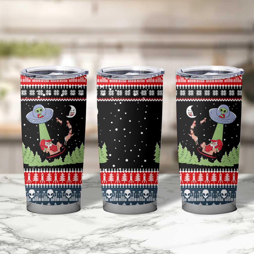 Alien Christmas Tumbler Cup Xmas Holiday Patterns - Wonder Print Shop
