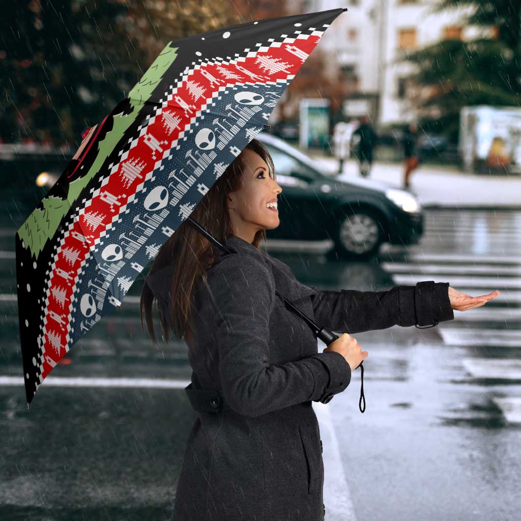 Alien Christmas Umbrella Xmas Holiday Patterns - Wonder Print Shop