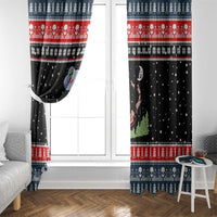 Alien Christmas Window Curtain Xmas Holiday Patterns - Wonder Print Shop