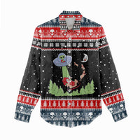 Alien Christmas Women Casual Shirt Xmas Holiday Patterns - Wonder Print Shop