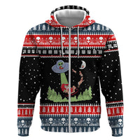 Alien Christmas Zip Hoodie Xmas Holiday Patterns - Wonder Print Shop