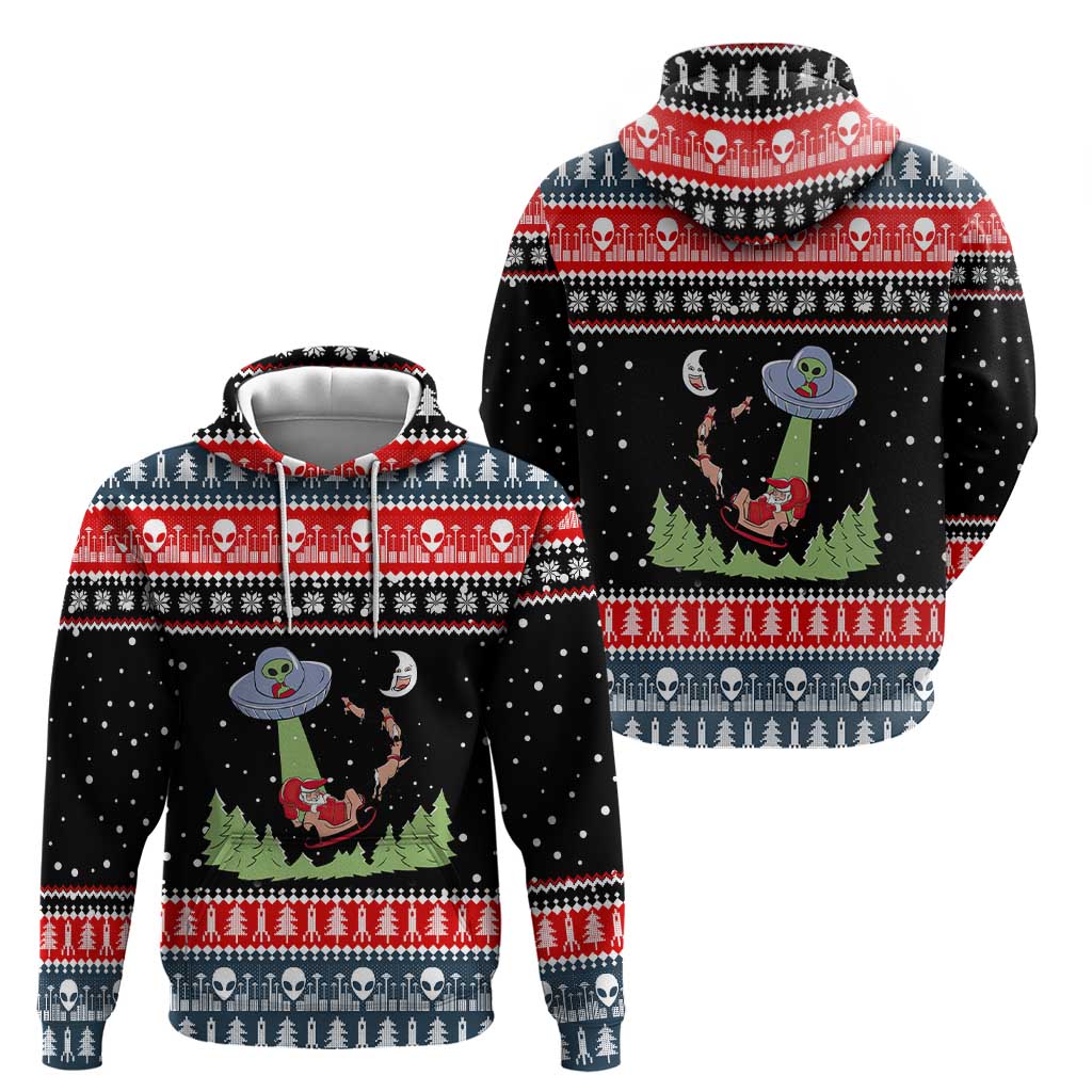 Alien Christmas Zip Hoodie Xmas Holiday Patterns - Wonder Print Shop