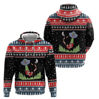 Alien Christmas Zip Hoodie Xmas Holiday Patterns - Wonder Print Shop