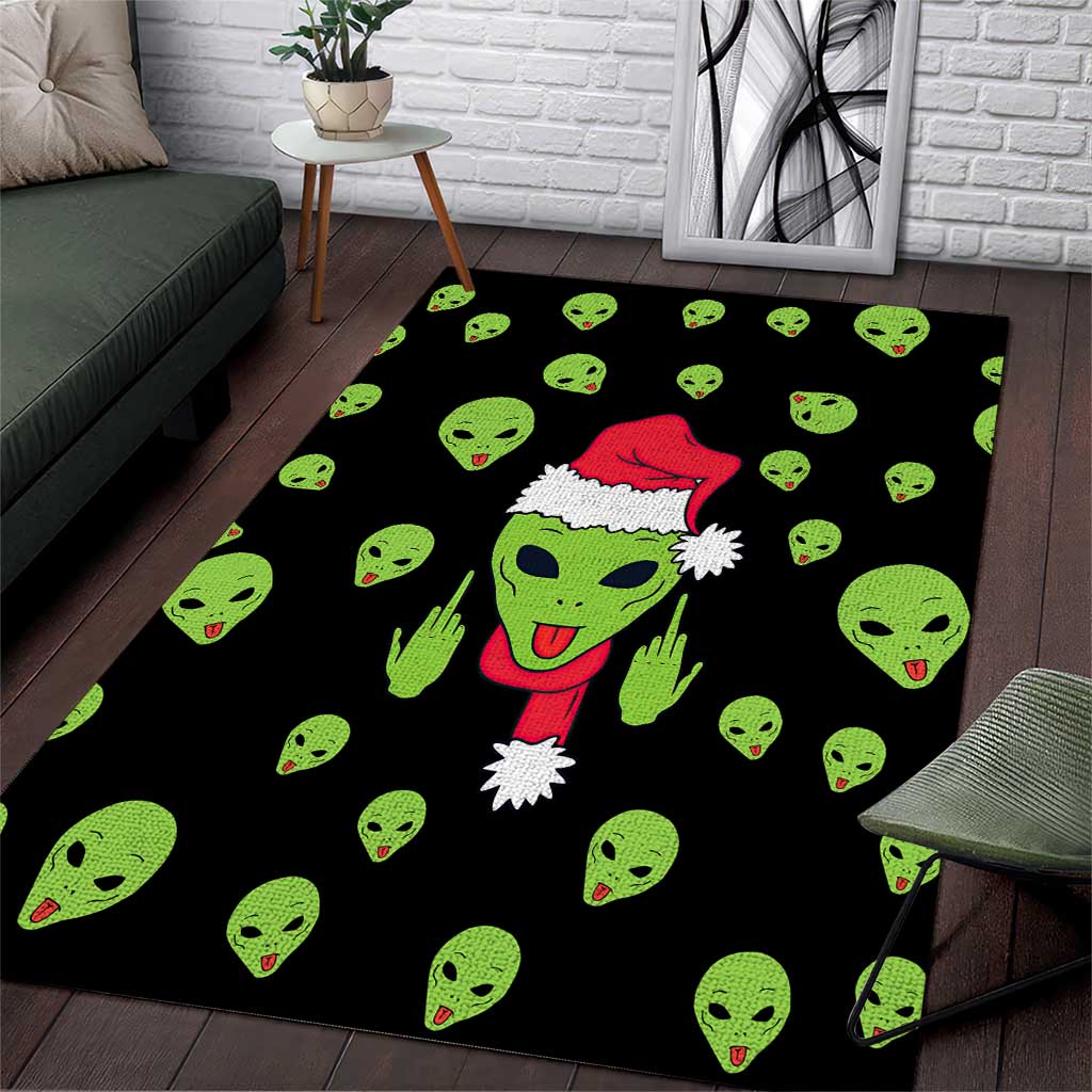 Alien Christmas Area Rug Xmas Holiday Patterns - Wonder Print Shop