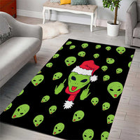 Alien Christmas Area Rug Xmas Holiday Patterns - Wonder Print Shop
