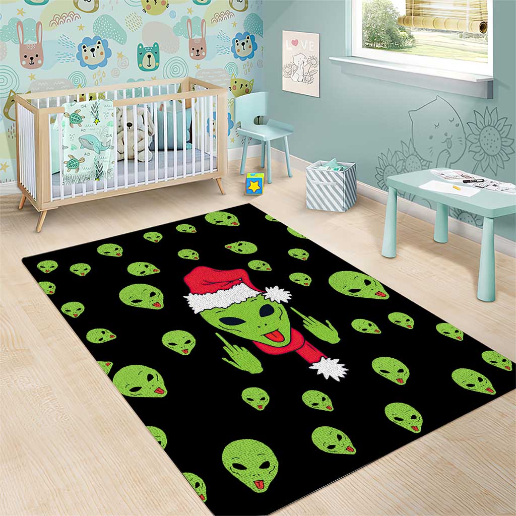 Alien Christmas Area Rug Xmas Holiday Patterns - Wonder Print Shop