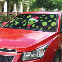 Alien Christmas Auto Sun Shade Xmas Holiday Patterns - Wonder Print Shop