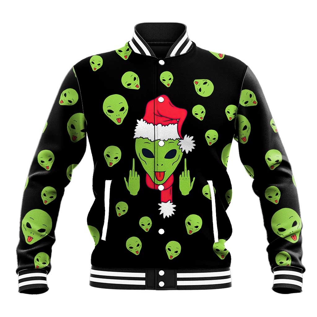 Alien Christmas Baseball Jacket Xmas Holiday Patterns - Wonder Print Shop