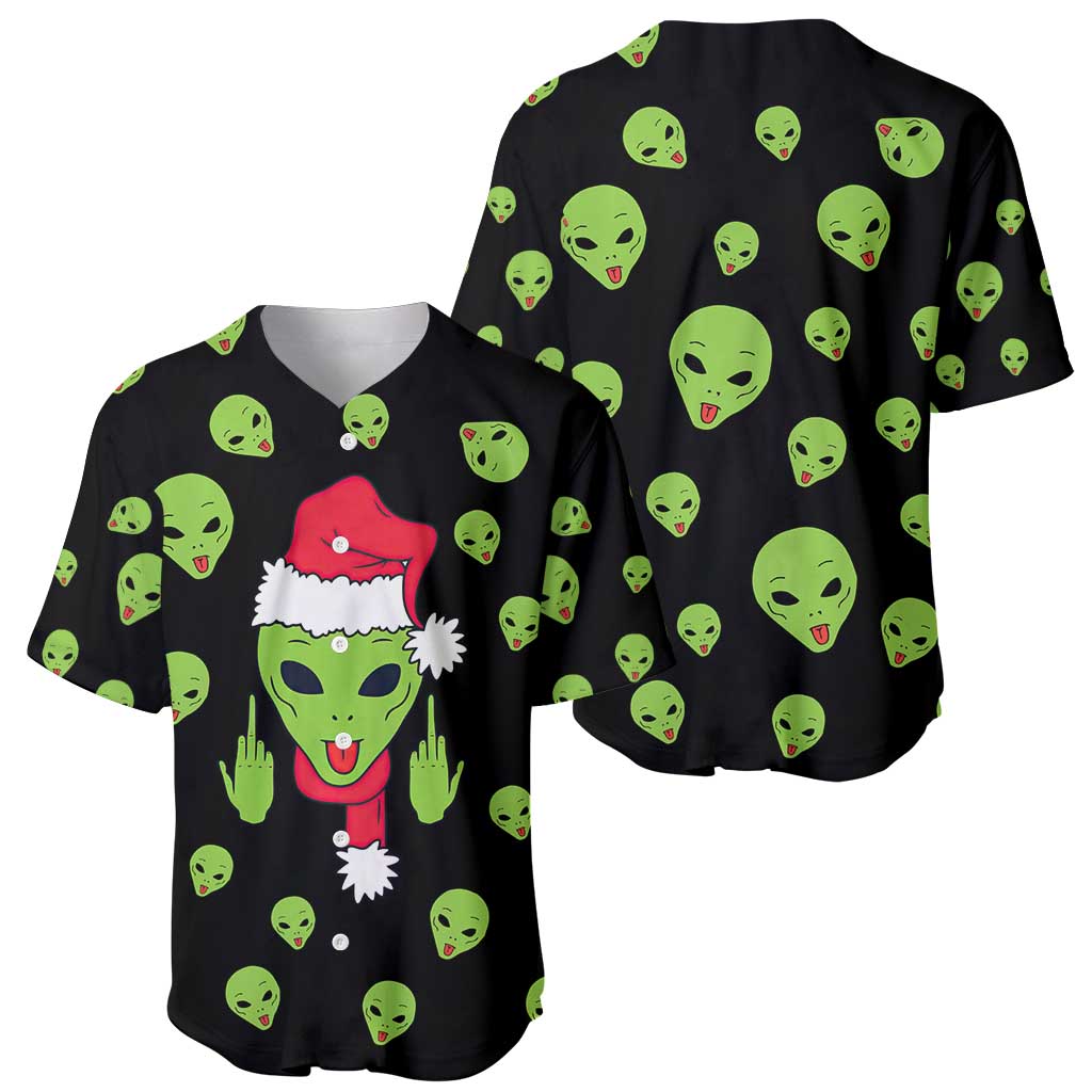 Alien Christmas Baseball Jersey Xmas Holiday Patterns - Wonder Print Shop