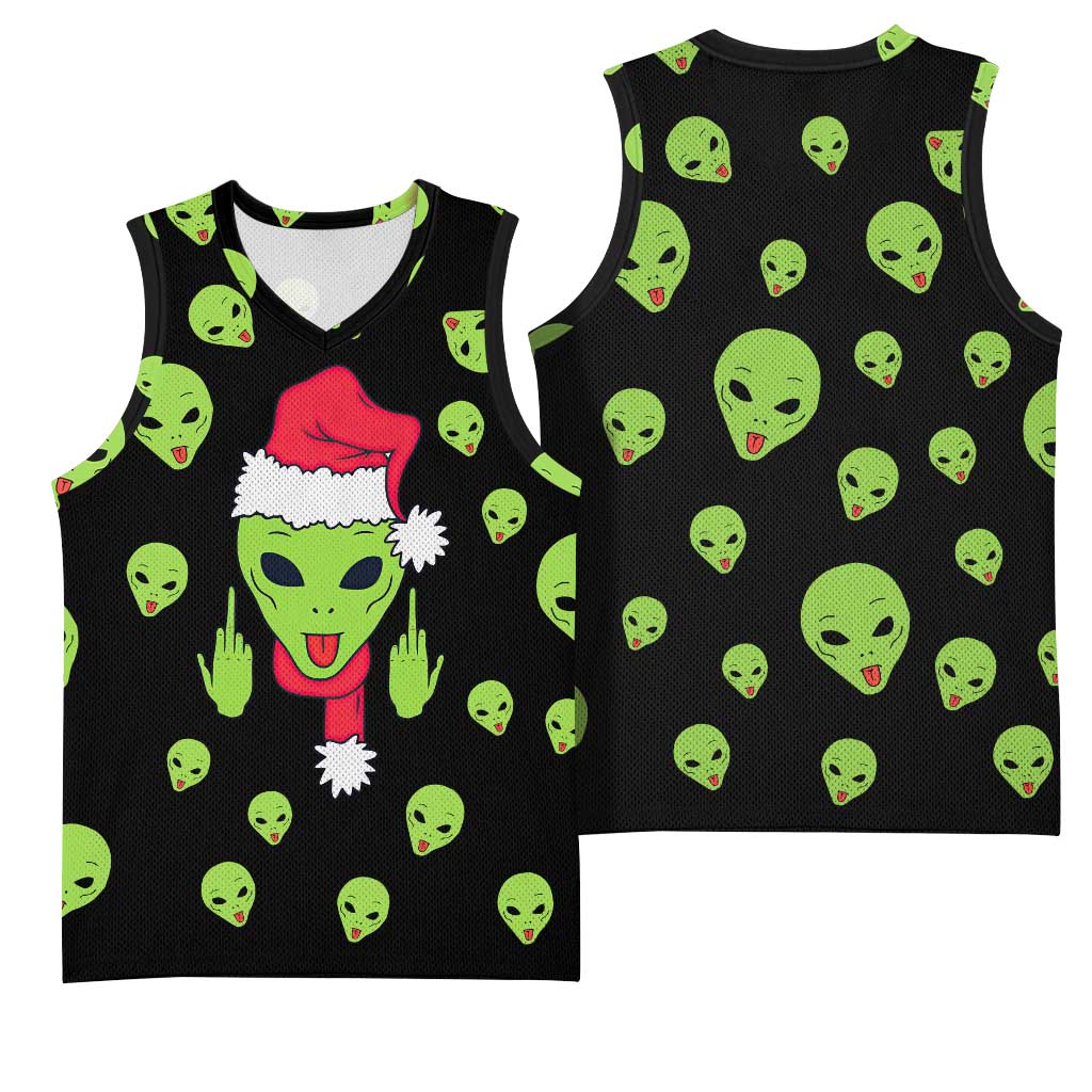 Alien Christmas Basketball Jersey Xmas Holiday Patterns - Wonder Print Shop