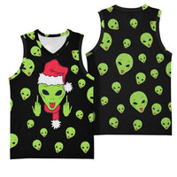 Alien Christmas Basketball Jersey Xmas Holiday Patterns - Wonder Print Shop
