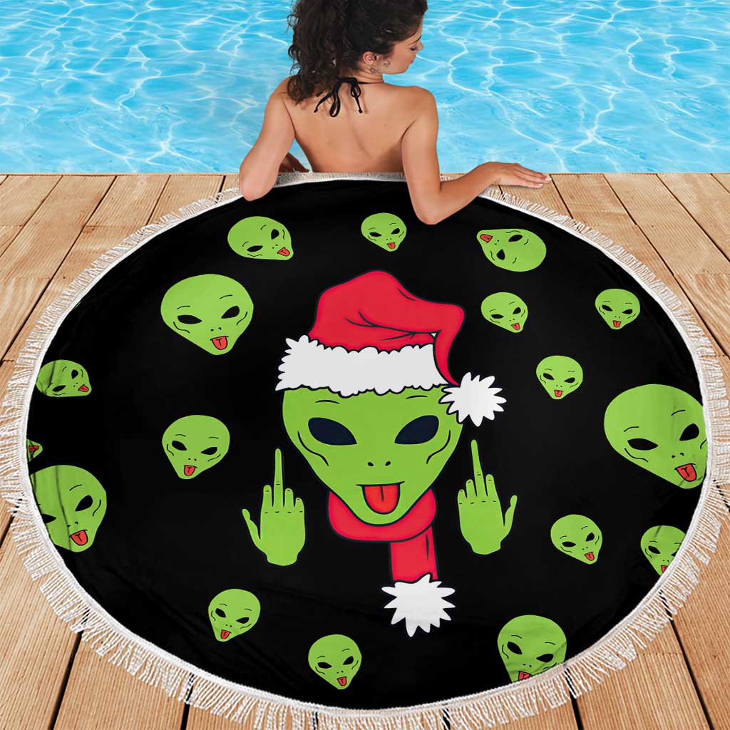 Alien Christmas Beach Blanket Xmas Holiday Patterns - Wonder Print Shop