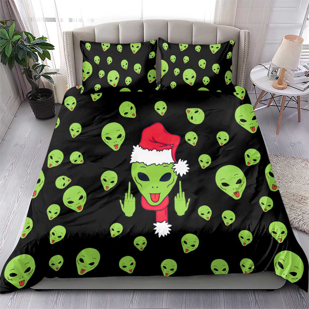 Alien Christmas Bedding Set Xmas Holiday Patterns - Wonder Print Shop