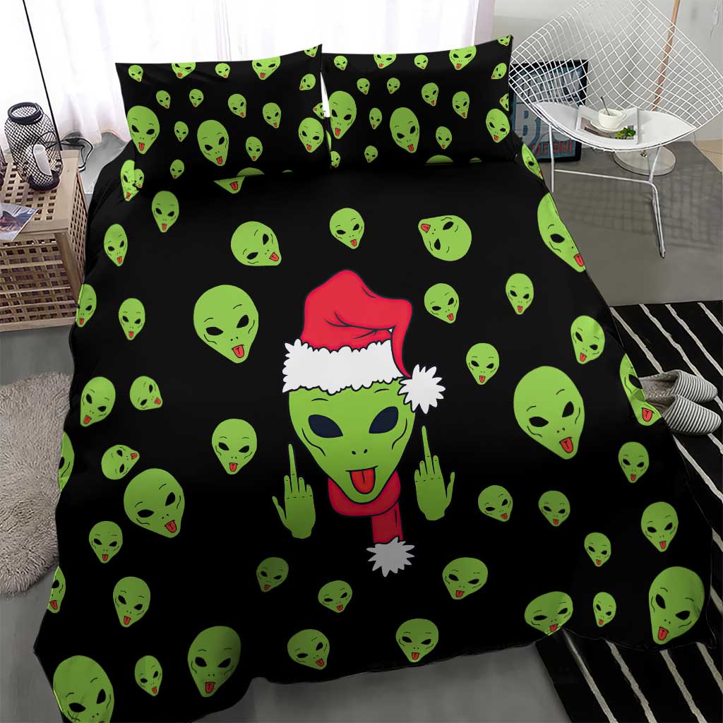 Alien Christmas Bedding Set Xmas Holiday Patterns - Wonder Print Shop